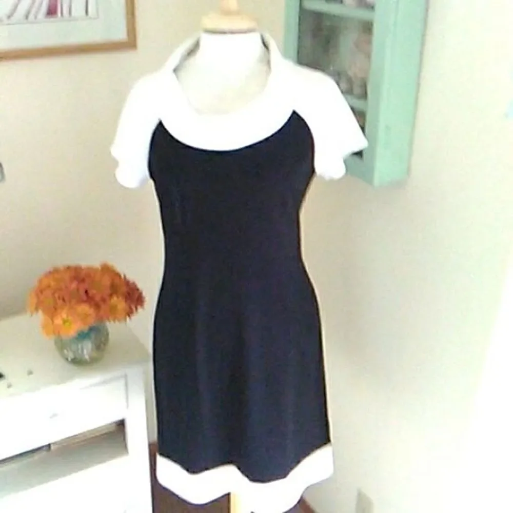 Spense Black and White Colorblock Dress - Picture 2 of 10